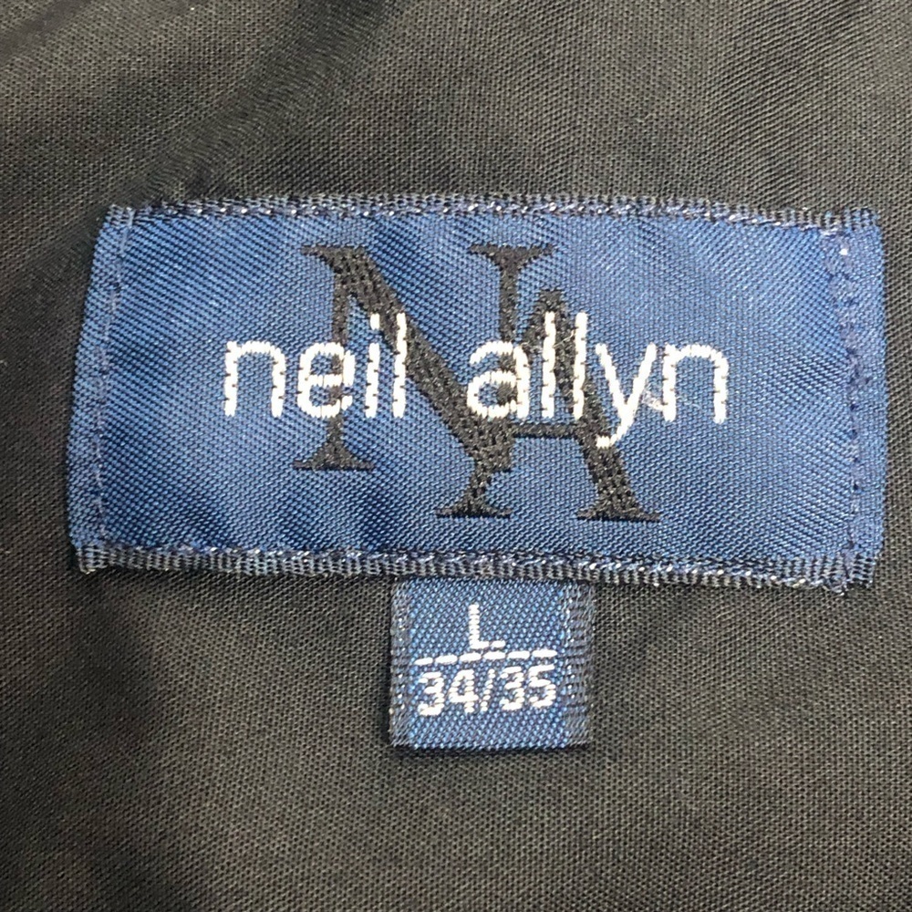 Neil Allyn black dress shirt collared button down long sleeved L 34/35 - Picture 9 of 10